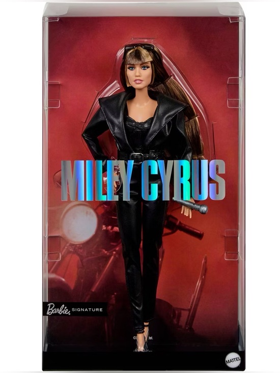 Barbie Other - Barbie Signature Miley Cyrus Collectible Doll Faux Leather 2-Piece Outfit heels